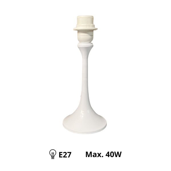 Schlichter Lampenfuß in Weiß mit einer Höhe von 24 cm. Ideal für individuelle Lampenkreationen und stimmungsvolles Licht.