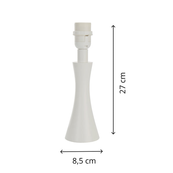 Der schlichte Lampenfuß in Weiß bringt skandinavischen Charme in Ihr Zuhause. Perfekt für minimalistische Designs.