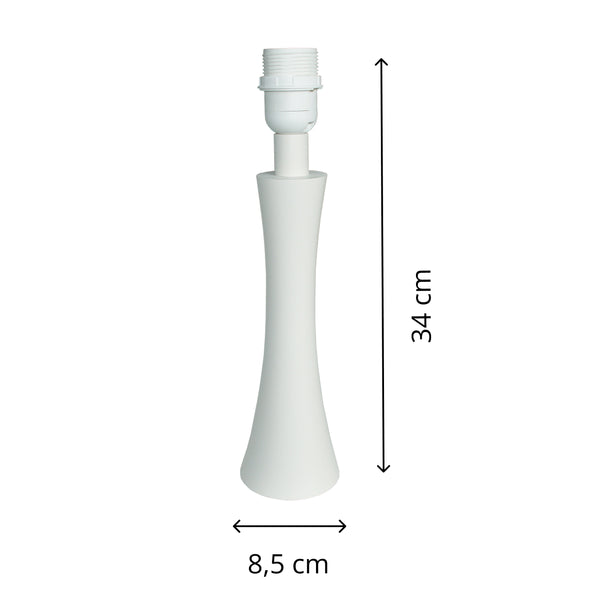 Der weiße Lampenfuß von Various besticht durch sein schlichtes Design.