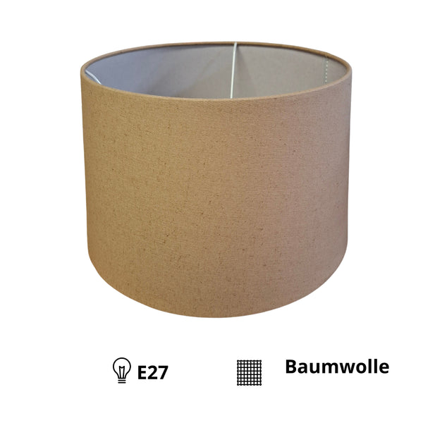Eleganter Lampenschirm in Braun aus Baumwolle für warmes, gemütliches Licht. Perfekt für jeden Wohnraum.