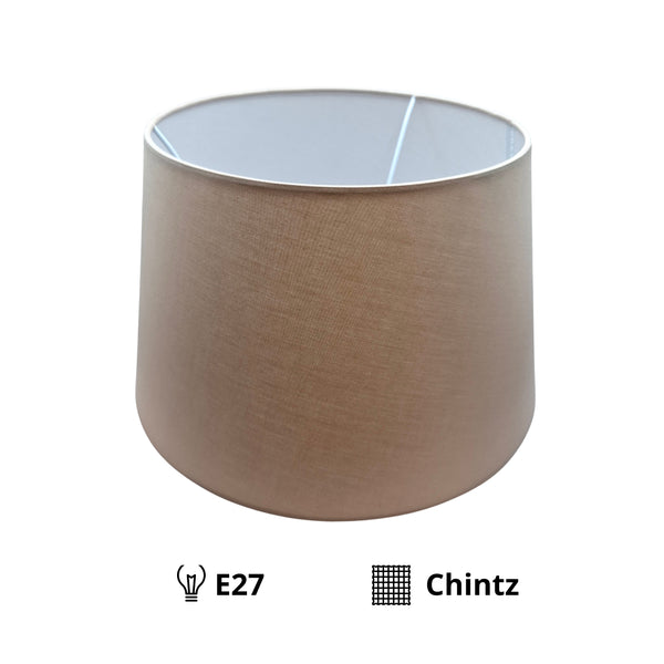Minimalistischer Lampenschirm in Cappuccino mit Chintz-Oberfläche. Perfekt für eine warme, einladende Atmosphäre.