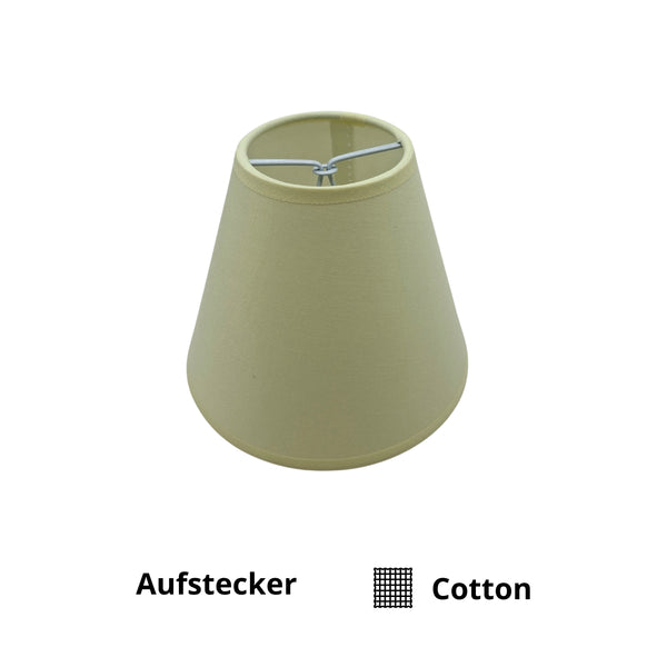 Eleganter Lampenschirm in Creme aus Baumwolle. Perfekt für minimalistische Interieurs und zeitlose Akzente.