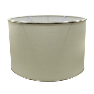 Detailfoto des modernen Lampenschirms in Creme und Gold. Ideal für eine stilvolle Beleuchtung in jedem Wohnraum.