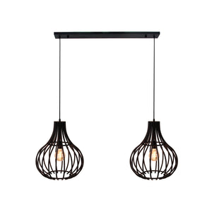 Moderne Pendelleuchte Cipolle in elegantem Schwarz. Ideal für stilvolle Akzente über dem Esstisch oder in der Küche.