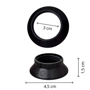 Die schwarze Zub. Leuchte präsentiert sich in modernem Design. Sie setzt edle Akzente in jedem Wohnraum.