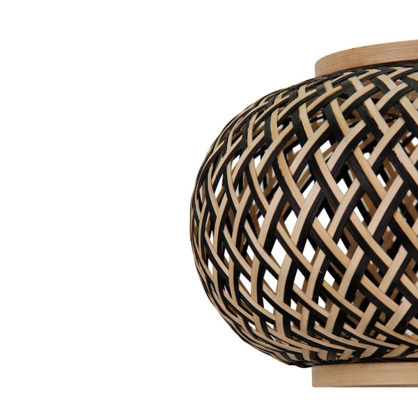 Detailreiche Pendelleuchte Weaving in warmem Braun. Ideal für gemütliche Landhaus-Ambiente und stilvolle Beleuchtung.
