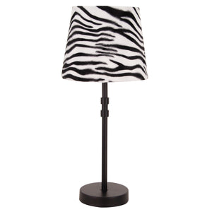 Der Zebra-Lampenschirm in Schwarz-Weiß bringt einen Hauch von Eleganz in jeden Raum. Ideal für kreative Lichtakzente.